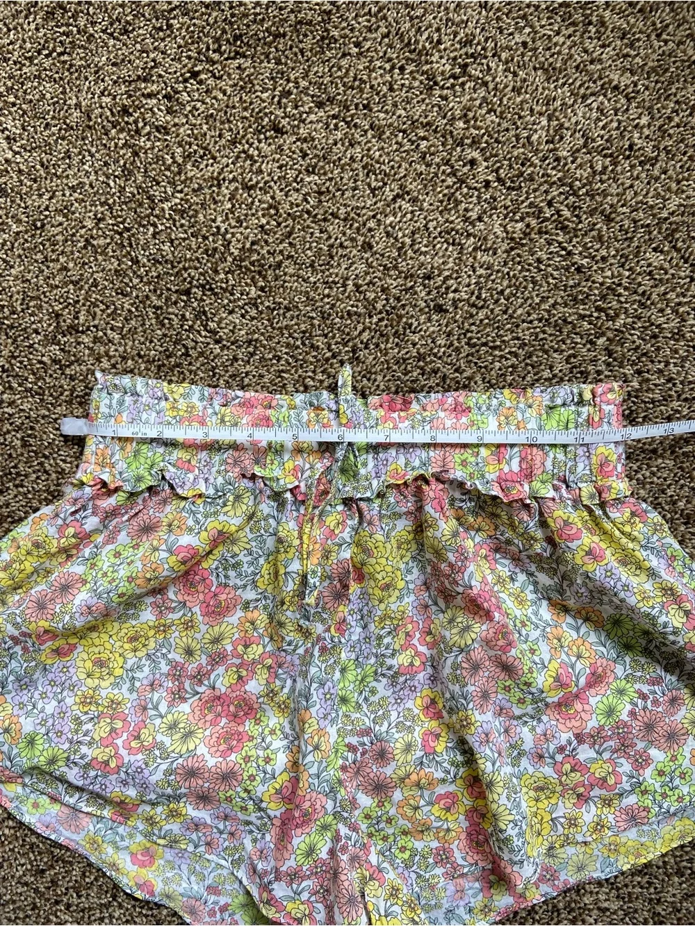 For Love & Lemons Esme Cotton High rise Floral Shorts Women's Size XS